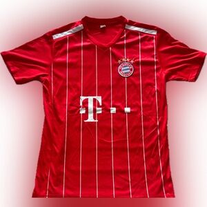 Red Soccer Jersey with White Accents